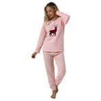 Wordex Fwn 5016 Peluş Welsoft Polar Kışlık Yumoş Kadın Pijama Takımı (Soft Pembe, L)