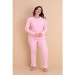 Wordex Mr-8451 Boydan Düğmeli Yumuşacık Kumaşlı Kışlık Kadın Pijama Takımı