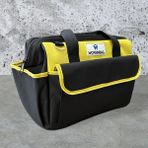 Workınbag 12'' Siyah Bez Takım Alet Çantası Sarı Detaylı Taşınabilir Ergonomik Tasarım - Sarı - Siyah