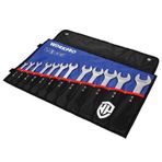 Workpro WP202507 6-32 mm 12 Parça CR-V Profesyonel Açık Ağız Anahtar Takımı ve Bez Taşıma Kılıfı