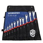 Workpro Wp202510 6-32mm 12 Parça Cr-v Profesyonel İki Ağızlı Yıldız Anahtar Takımı + Bez Taşıma Kılıfı Gri