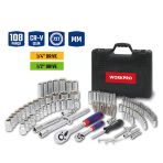 Workpro WP202535 1/4'’ 1/2'’ 108 Parça Cr-V Metrik Lokma Takımı