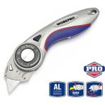 Workpro WP211013 Ağır Hizmet Alüminyum Gövde Açı Ayarlı Katlanır Rötuş Maket Bıçağı ve 5 Adet Yedek Bıçak