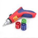 Workpro WP221048 24 Parça Profesyonel CR-V Kabzalı Cırcırlı Bits Tornavida Seti ve Kemer Askılı Bez Taşıma Çantası