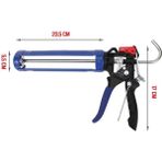 Workpro WP224001 230MM Ağır Hizmet Tipi Metal Silikon/mastik Tabancası - Mavi - 1 Adet