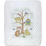 Works Crafts Janlynn Kanaviçe Yorgan Seti, Bebek Ormanı Için Damgalı