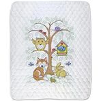 Works Crafts Kanaviçe Yorgan Seti, Bebek Ormanı Için Damgalı