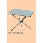 World Camp 50 x 70 Katlanabilir Ultra Sağlam Ultra Hafif Kamp Piknik Masası - Gri - 50x70
