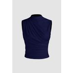 World Fashion Trends 6071 Kolsuz Büzgülü Kırmızı Crop Bluz