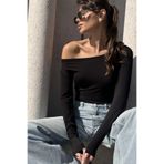 World Fashion Trends DOĞAL VİSKON KUMAŞ UZUN KOLLU ESNEK BLUZ WFT9260