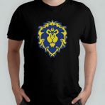 World Of Warcraft - Alliance %100 Pamuklu Bisiklet Yaka T-Shirt - Siyah - XL