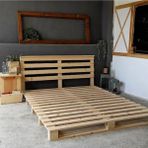 World of Wood Palet Yatak 160 x 200 Çift Kişilik Ahşap Renk - 160 x 200 cm