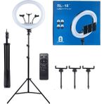 World Rl18 Siyah Ring Light 18 İnç Kumandalı Selfie Işığı