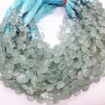 WORLD WIDE GEMS Doğal Akuamarin Kalp Yönlü Boncuklar 6-7 mm 8 inç Uzun String Takı Yapımı Değerli Taş Boncuk Kolye Bilezik için