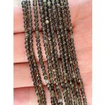 WORLD WIDE GEMS Doğal Altın Obsidiyen rondelle Faceted Boncuk 2mm 15 inç Uzun Dize Takı Yapımı Değerli Taş Boncuk Kolye Bilezik için