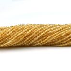 WORLD WIDE GEMS Doğal Citrine rondelle Faceted Boncuk 2-3 mm 12 inç Uzun String Takı Yapımı Değerli Taş Boncuk Kolye Bilezik için