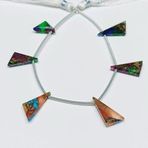 WORLD WIDE GEMS Doğal Çok Turkuaz Süslü Yönlü Boncuklar 10X7-16X9 mm 8 inç Uzun String Takı Yapımı Değerli Taş Boncuk Kolye Bilezik için