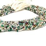 WORLD WIDE GEMS Doğal Değerli Taş Rondelle Faceted Boncuklar 2,5 mm 13 inç Uzun String Takı Yapımı Değerli Taş Boncuk Kolye Bilezik için