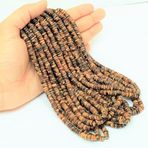 WORLD WIDE GEMS Doğal doğal kaplan gözü düz rondelle yönlü boncuklar 5-8mm 8 inç uzun dize takı yapımı taş boncuk kolye bilezik için