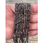 WORLD WIDE GEMS Doğal Gümüş Obsidiyen rondelle Faceted Boncuk 2mm 15 inç Uzun Dize Takı Yapımı Değerli Taş Boncuk Kolye Bilezik için