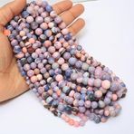 WORLD WIDE GEMS Doğal Güzel Açık Mor Pembe rondelle Pürüzsüz Boncuklar 6-9mm 8 inç Uzun Dize Takı Yapımı Değerli Taş Boncuk Kolye Bilezik için