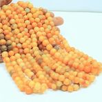 WORLD WIDE GEMS Doğal Hardal Sarı Opal rondelle Pürüzsüz Boncuklar 8-10mm 8 inç Uzun Dize Takı Yapımı Değerli Taş Boncuk Kolye Bilezik için