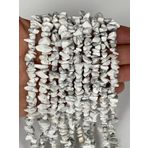 WORLD WIDE GEMS Doğal Howlite Nuggets Faceted Boncuk 5-8mm 12 inç Uzun String Takı Yapımı Değerli Taş Boncuk Kolye Bilezik için