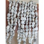 WORLD WIDE GEMS Doğal Howlite Nuggets Pürüzsüz Boncuklar 2mm 15 inç Uzun Dize Takı Yapımı Değerli Taş Boncuk Kolye Bilezik için