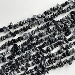 WORLD WIDE GEMS Doğal Kar Tanesi Obsidiyen Nuggets Pürüzsüz Boncuklar 5-8mm 12 inç Uzun Dize Takı Yapımı Değerli Taş Boncuk Kolye Bilezik için