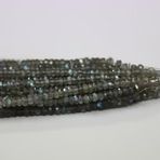 WORLD WIDE GEMS Doğal Labradorit Rondelle Faceted Boncuklar 4-4,5 mm 13 inç Uzun String Takı Yapımı Değerli Taş Boncuk Kolye Bilezik için