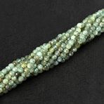 WORLD WIDE GEMS Doğal Labradorit rondelle yönlü boncuklar 2-3 mm 12 inç uzun dize takı yapımı değerli taş boncuk kolye bilezik için