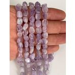 WORLD WIDE GEMS Doğal Lavanta Ametist Nuggets Pürüzsüz Boncuklar 2mm 15 inç Uzun Dize Takı Yapımı Değerli Taş Boncuk Kolye Bilezik için