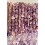 WORLD WIDE GEMS Doğal Lavanta Ametist Nuggets Pürüzsüz Boncuklar 6mm 13 inç Uzun Dize Takı Yapımı Değerli Taş Boncuk Kolye Bilezik için