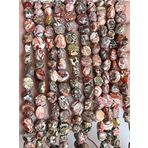 WORLD WIDE GEMS Doğal Leopar Jasper rondelle Faceted Boncuk 4mm 15 inç Uzun Dize Takı Yapımı Değerli Taş Boncuk Kolye Bilezik için