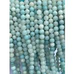 WORLD WIDE GEMS Doğal Mavi Amazonit rondelle Pürüzsüz Boncuk 6mm 10 inç Uzun Dize Takı Yapımı Değerli Taş Boncuk Kolye Bilezik için