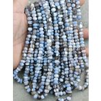 WORLD WIDE GEMS Doğal Mavi Boulder Opal yuvarlak yönlü boncuklar 8-8.5 MM 8 "uzun dize takı yapımı taş boncuk kolye bilezik için