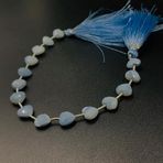 WORLD WIDE GEMS Doğal Mavi Opal Kalp Yönlü Boncuk 8 mm 8 inç Uzun String Takı Yapımı Değerli Taş Boncuk Kolye Bilezik için