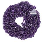 WORLD WIDE GEMS Doğal Mor Ametist Cips Yönlü Boncuklar 3x7 mm 17 inç Uzun String Takı Yapımı Değerli Taş Boncuk Kolye Bilezik için