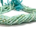 WORLD WIDE GEMS Doğal Perulu Opal Rondelle Faceted Boncuk 3,5 mm 12 inç Uzun String Takı Yapımı Değerli Taş Boncuk Kolye Bilezik için