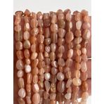 WORLD WIDE GEMS Doğal Sunstone Nuggets Pürüzsüz Boncuk 4mm 12 inç Uzun Dize Takı Yapımı Değerli Taş Boncuk Kolye Bilezik için