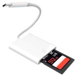 WORLDBOYU USB C SD Kart Okuyucu, USB-C Tip C Hafıza Kartı Kamera Okuyucu, SD SDXC SDHC için iPhone 15, Samsung Galaxy, MacBook, iPad Pro, Trail Oyun Kamerası ile Uyumlu