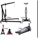 Worldforce 3 Ton Kriko ve 2 Ton Hidrolik Vinç ve 0.5 Ton Dikey Şanzıman Kriko ve 3 Ton Sehpa Seti