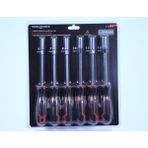Worldforce 6'lı 260 mm Lokmalı Tornavida Seti S2 Çelik Profesyonel Alet 6,7,8,10,11,13 mm - Siyah