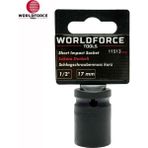 Worldforce Darbeli Lokma 17MM Kısa 6 Köşe 1/2'' Cr-Mo - Siyah