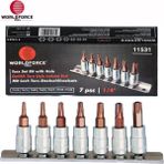 Worldforce Delikli Uç Torx Lokma Seti 7 Parça 1/4'' (TH10,TH15,TH20,TH25,TH27,TH30,TH40) - Gümüş