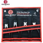 Worldforce World Force - 4 Parça 180 mm Segman Pense Seti Iç ve Dış Segman Pense Seti S2 Çelik Profesyonel