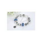 Worldshop Pandora Tar, Charm Bileklik, Mavi Mother Charmlı, Ahşap Kutu Içerisinde