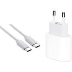 Worldway iPhone 15 Pro Max 25W Type-C Hızlı Şarj Seti Kablo Dahil - Beyaz