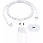 Worldway iPhone Için 20W Güçlü Şarj Aleti Seti - Beyaz