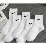Worthy Socks 4 Çift Pamuklu Beyaz Spor Tenis Kolej Çorap - 36 - 44 - 00A-Beyaz